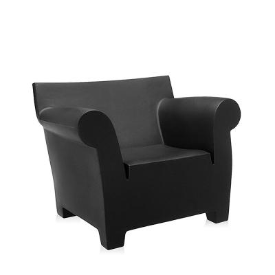 Bubble Club Sessel mit Polster Sofa Kartell ACC Farbe: schwarz Polster: grau