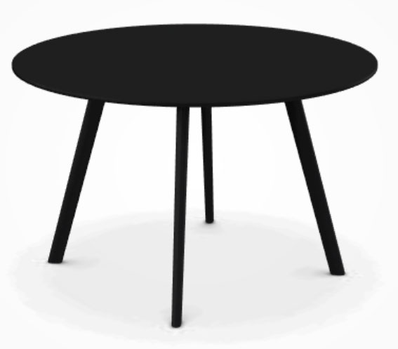 designwebstore | Magis Pilo Tisch Ø 120 cm | schwarz | schwarz